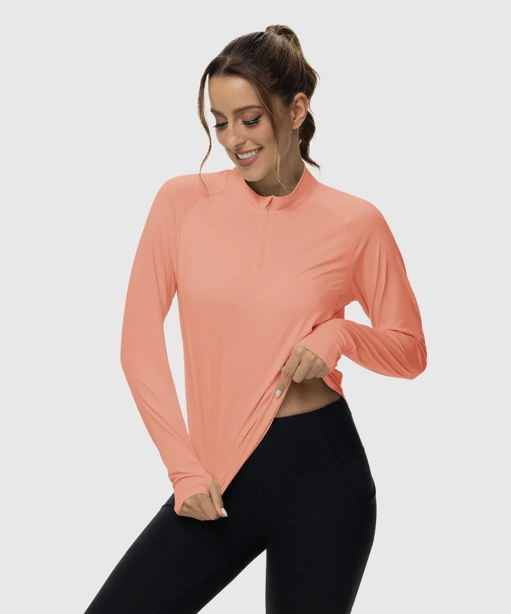 Women's Quarter Zip Sun Protection Garment