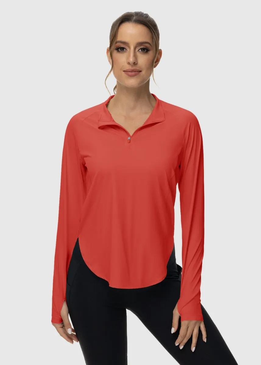 Women's Quarter Zip Sun Protection Garment