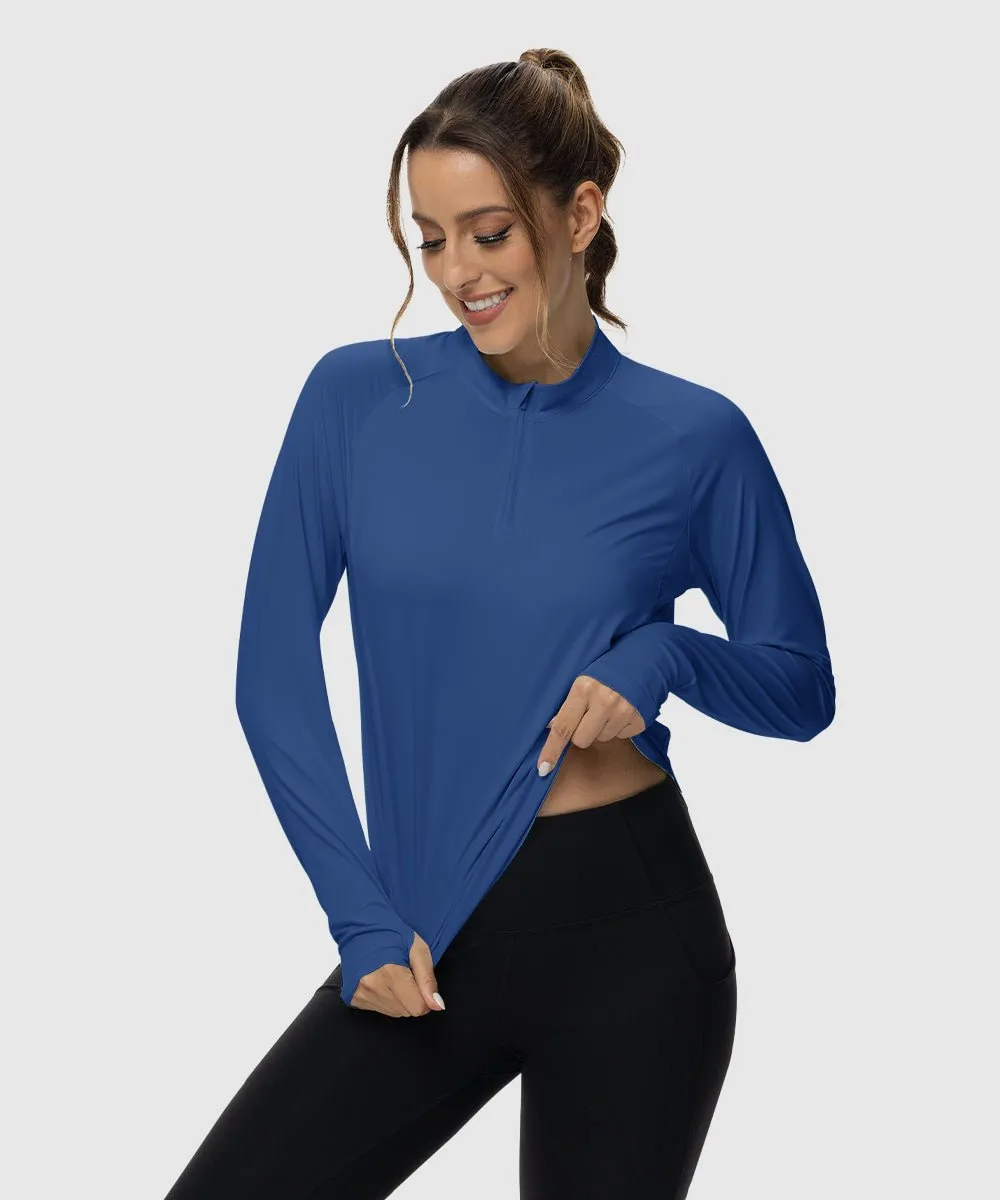 Women's Quarter Zip Sun Protection Garment